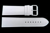 Smooth White Genuine Leather 24mm Watch Band