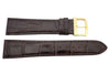Genuine Citizen Eco-Drive Dark Brown Alligator Grain 21mm Leather Watch Strap