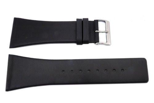Genuine Skagen Black Genuine Leather 32mm Watch Strap - Screws