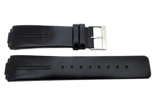 Genuine Skagen Black Smooth Leather 18mm Watch Strap - Pins