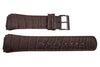 Genuine Skagen Dark Brown Textured Leather 25mm Watch Strap - Screws