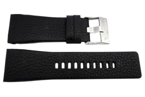 Genuine Diesel Mothership Series Black Textured Leather 30mm Watch Band