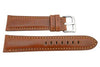 Hadley Roma Smooth Genuine Leather Heavy Padded Cognac Watch Strap