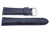Hadley Roma Smooth Genuine Leather Heavy Padded Navy Blue Watch Strap