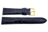 Hadley Roma Cartier Style Genuine Round Grain Alligator Navy Blue Ladies Watch Strap