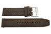 Genuine Armani Exchange Wellworn Dark Brown Leather 22mm Watch Band