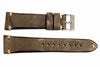 Vintage Handmade Stitched Aged Brown Leather Watch Band image