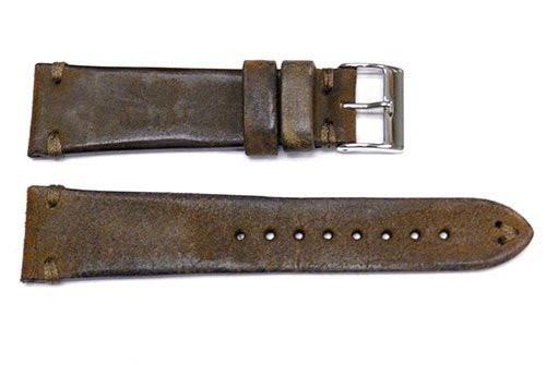 Vintage Handmade Vintage Brown Leather Watch Band image
