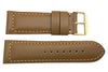 Heavy Padded Smooth Waterproof Leather Watch Strap image