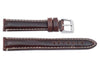 Hadley Roma White Stiching Brown Oil Tan Leather Watch Band