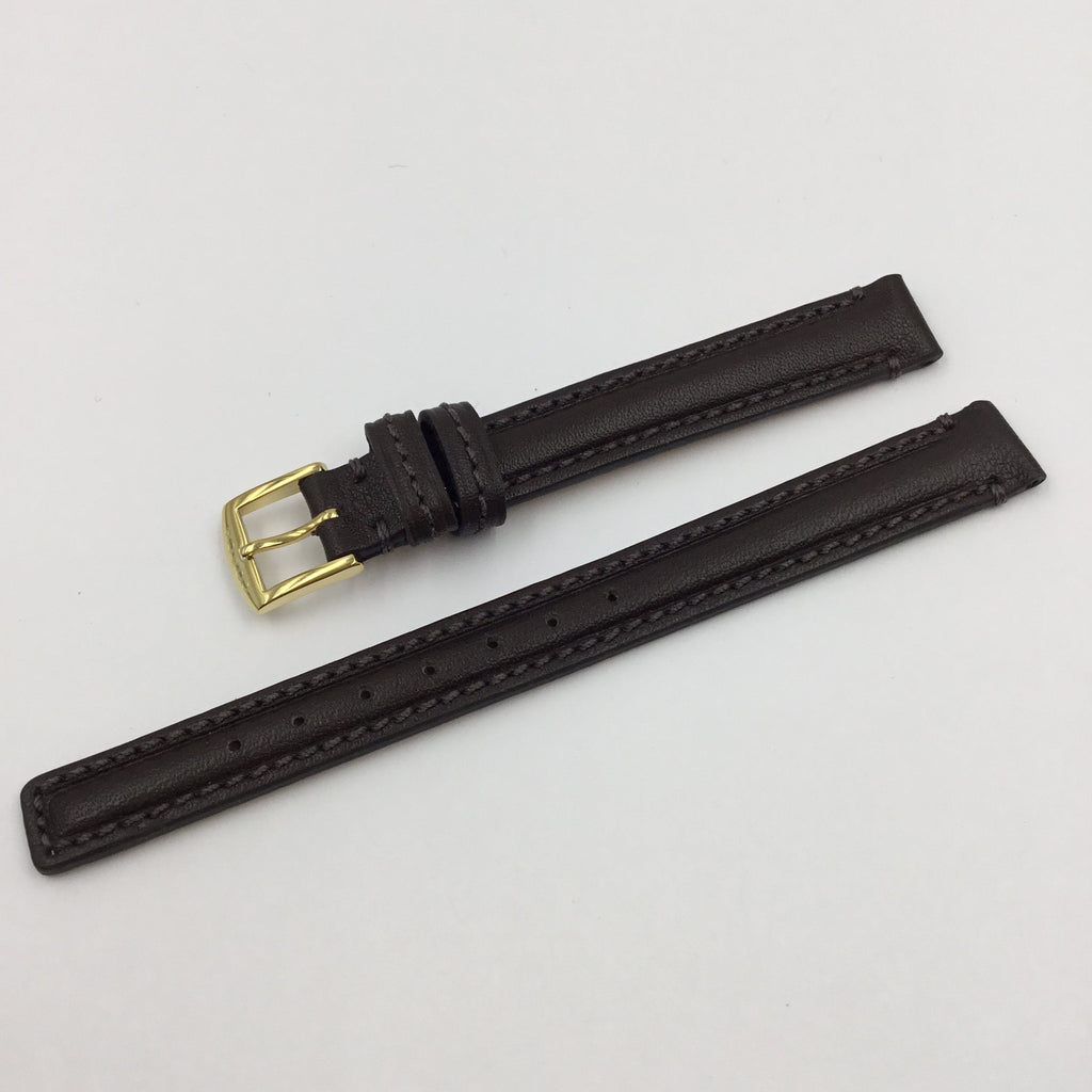 Genuine Coach Brown Smooth Leather 10mm Watch Band image