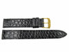 Genuine Movado Alligator Grain Calfskin Leather Black 17mm Watch Band image