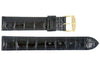 Genuine Movado Textured Leather Black Crocodile Grain Calfskin 17mm Watch Strap image