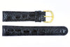 Genuine ESQ Black Alligator Grain Textured Leather 18mm Watch Strap image