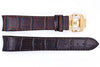 Genuine ESQ Dark Brown Crocodile Grain Textured Leather 21mm Watch Strap image
