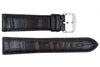 Genuine ESQ Black Crocodile Grain Textured Leather 21mm Watch Strap image