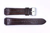 Genuine ESQ Dark Brown Lizard Grain Textured Leather 21mm Watch Strap image