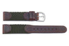 Hadley Roma Swiss Army Style Brown Leather and Olive Nylon Watch Strap