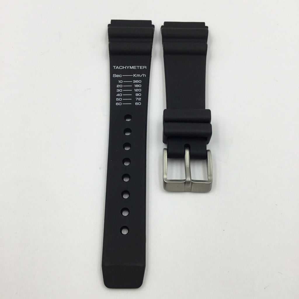 Genuine Citizen Black Rubber Promaster Tachymeter Series 20mm Watch Strap image