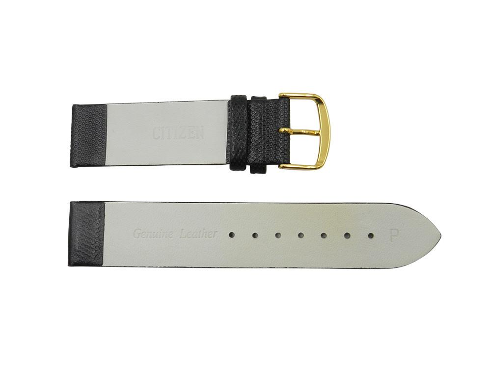 Genuine Citizen Textured Leather 20mm Black Watch Band image