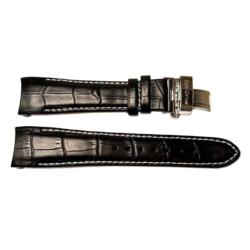 Genuine Citizen Eco Drive Alligator Grain Short 22mm Watch Strap