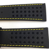 CITIZEN WATCH BAND BLACK W/ YELLOW STITCH 23MM SPECIALTY PART # 59-S52633 image