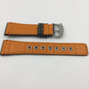 Genuine Citizen Dark Gray Water Resistant Leather 24mm Watch Strap image