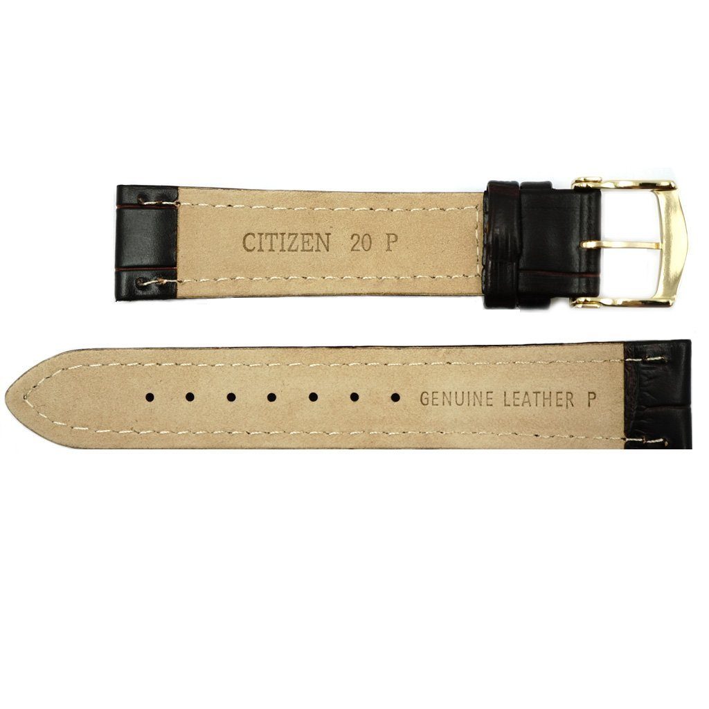 Citizen 20mm Brown Genuine Leather Strap – Total Watch Repair
