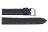 Hadley Roma Carbon Fiber Style Orange Contrast Stitching Watch Strap