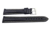 Hadley Roma Black Tag Heuer Style Waterproof Leather Watch Band