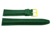 Genuine Padded Leather Green Watch Strap