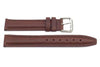 Genuine Smooth Padded Leather Dark Brown Watch Band