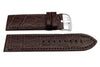 Hadley Roma Brown Panerai Style Alligator Grain Leather 26mm Watch Band