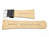 Genuine Skagen Black Leather 30mm Watch Strap - Screws image