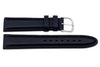 Genuine Smooth Padded Black Leather Watch Strap