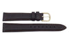 Genuine Textured Leather Dark Brown Watch Strap