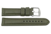 Genuine Heavy Padded Leather Sport Olive Long Watch Strap