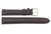 Genuine Textured Leather Dark Brown Long Watch Strap