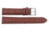 Genuine Square Crocodile Textured Leather Honey Brown Watch Strap