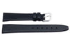 Genuine Smooth Leather Flat Black Watch Strap