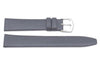 Genuine Smooth Leather Flat Gray Watch Strap