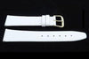 Genuine Smooth Leather Flat White Watch Strap