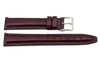 Genuine Textured Dark Brown Leather Watch Band