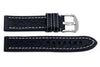 Hadley Roma Medium Padded Black Sport Leather Watch Strap