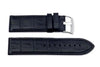 Hadley Roma Black Panerai Style Alligator Grain Leather Watch Band