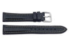 Hadley Roma Heavy Padded Breitling Style Black Leather Watch Strap