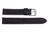 Hadley Roma Red Color Contrast Sport Leather Watch Strap