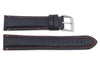 Hadley Roma Red Contrasting Stitching Leather Watch Strap