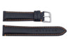 Hadley Roma Orange Contrasting Stitching Leather Watch Strap