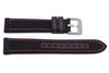 Hadley Roma Genuine Kevlar Red Contrast Stitching Watch Band